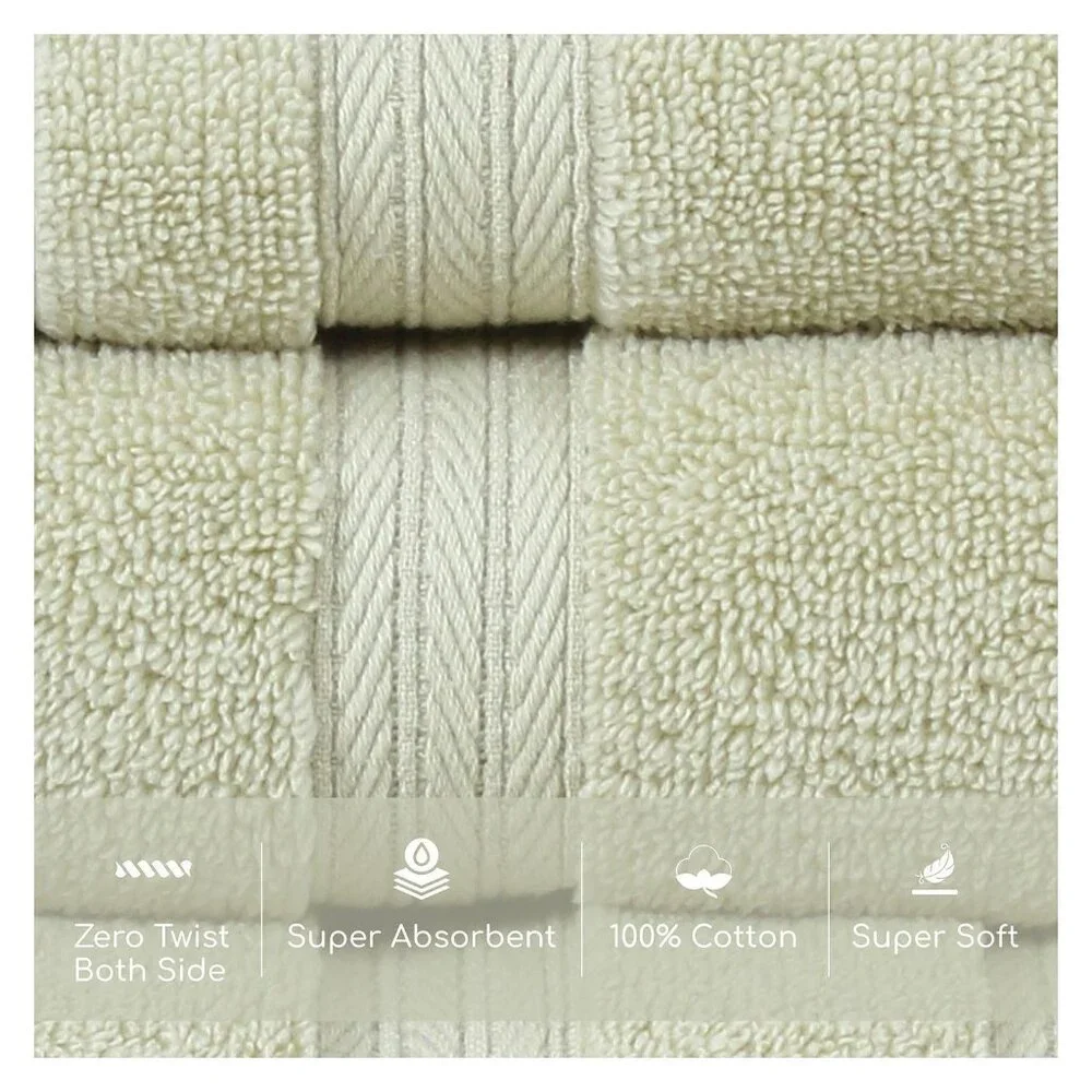 NEW Home Weavers Elegance Essentials 4-pc. Solid Hand Towel Yellow Green 16x24 - Picture 3 of 5